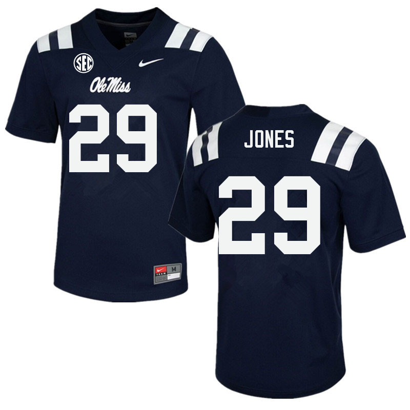 Matt Jones Ole Miss Rebels NCAA Men's Navy #29 Stitched Limited College Football Jersey YGU2258JW
